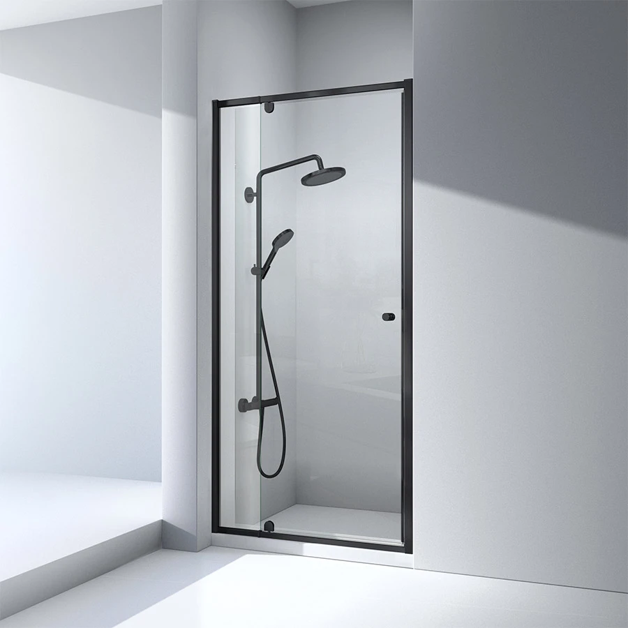 a framed shower door 