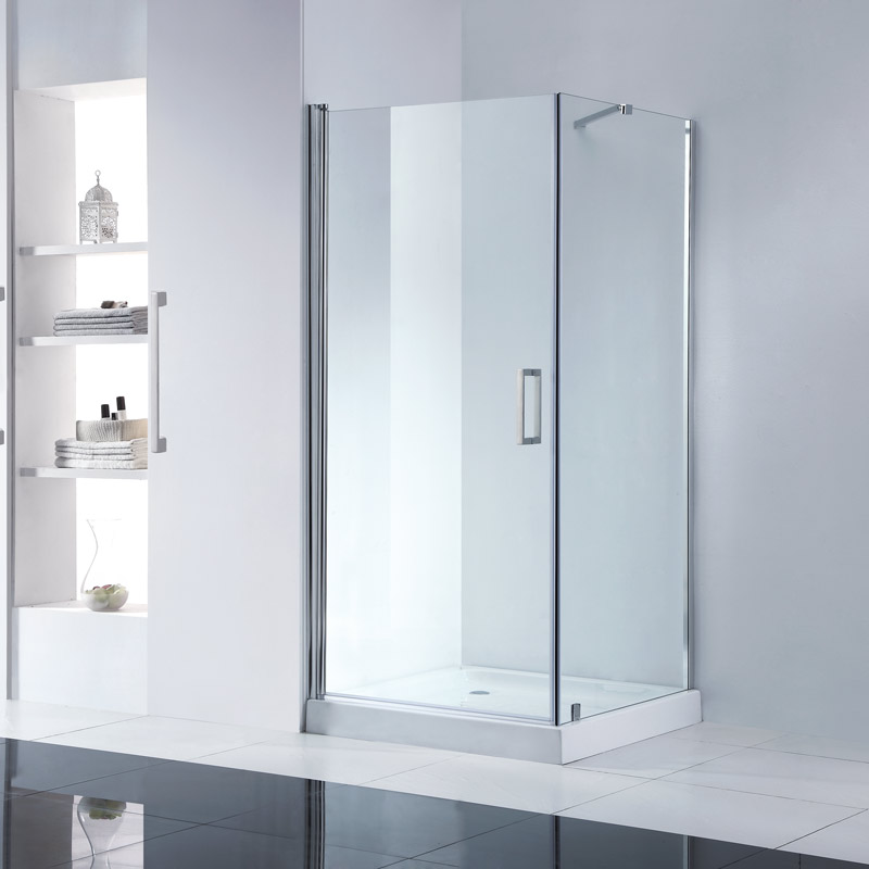 2 sided pivot door shower enclosure