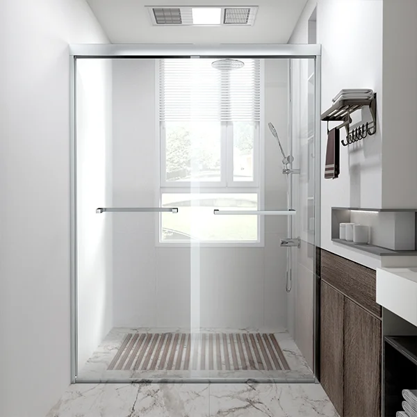 a sliding shower door