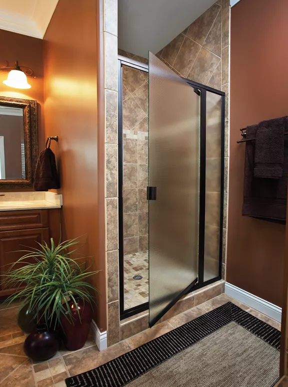 a frameless shower door