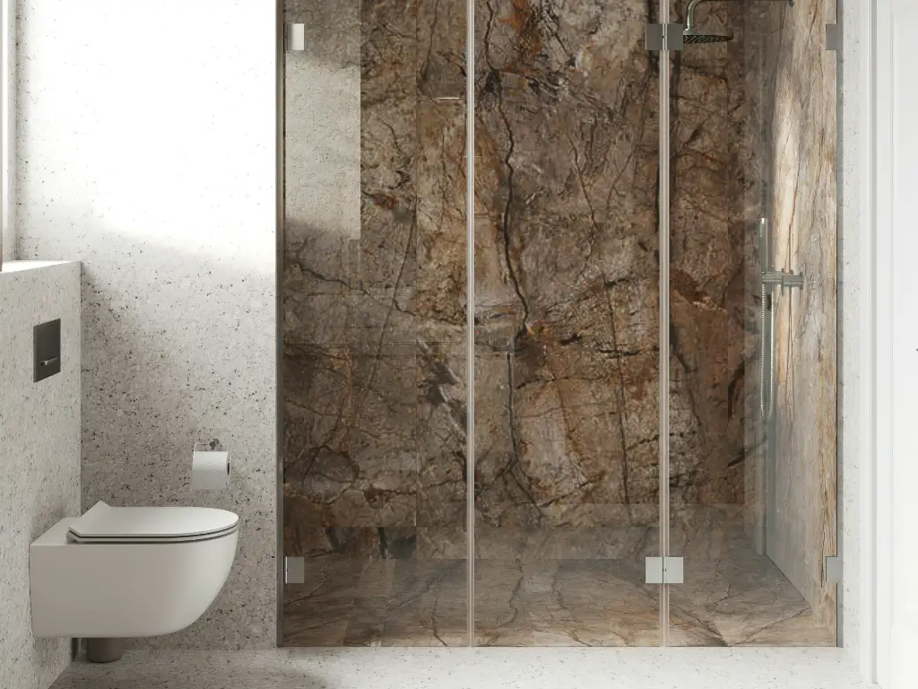 rain glass shower door vs clear glass_ cover