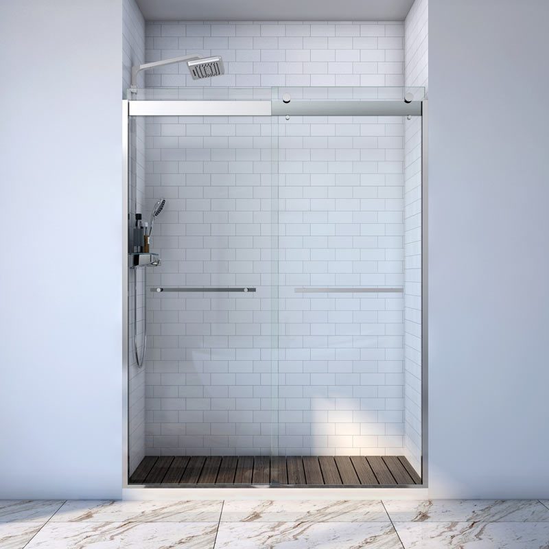 semi-frameless shower door