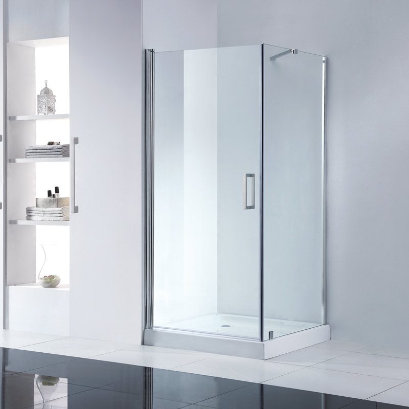 2 sided pivot door shower enclosure
